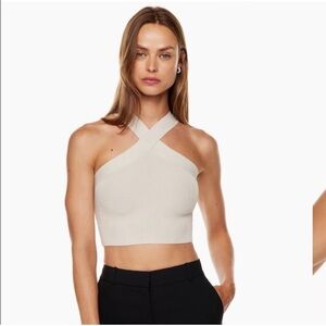 BNWOT Babaton Sculpt Knit Criss Cross Cropped Tank